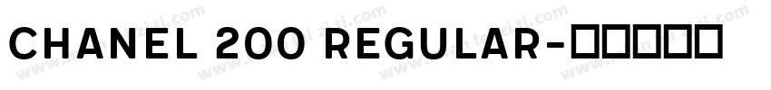 Chanel 200 Regular字体转换